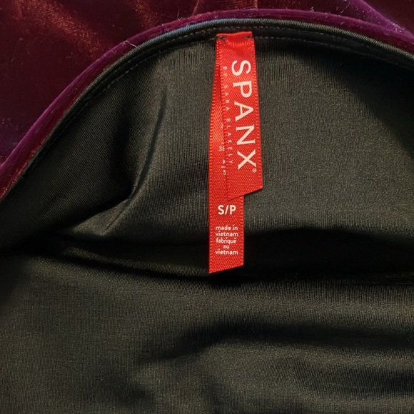 NWT Spanx Burgundy Velvet Leggings Pull On Sz S - Picture 9 of 10